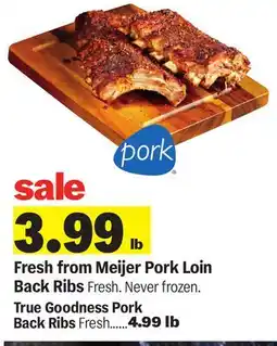 Meijer Fresh from Meijer Pork Loin Back Ribs offer