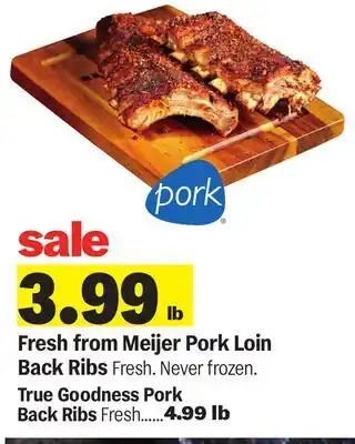 Meijer Fresh from Meijer Pork Loin Back Ribs offer