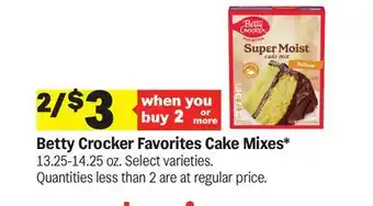 Meijer Betty Crocker Favorites Cake Mixes offer