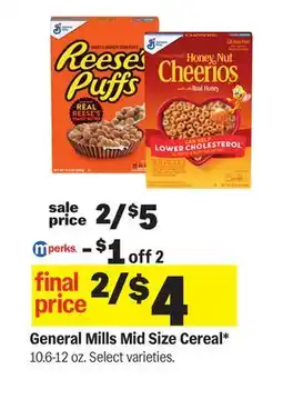 Meijer General Mills Mid Size Cereal offer