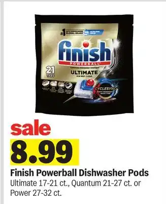Meijer Finish Powerball Dishwasher Pods offer