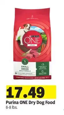 Meijer Purina ONE Dry Dog Food offer