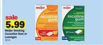 Meijer Meijer Smoking Cessation Gum or Lozenges offer