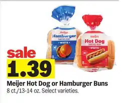 Meijer Meijer Hot Dog or Hamburger Buns offer