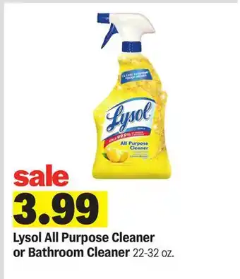 Meijer Lysol All Purpose Cleaner or Bathroom Cleaner offer