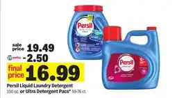 Meijer Persil Liquid Laundry Detergent 150 oz. or Ultra Detergent Pacs* 59-76 ct offer