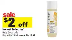 Meijer Honest Toiletries offer