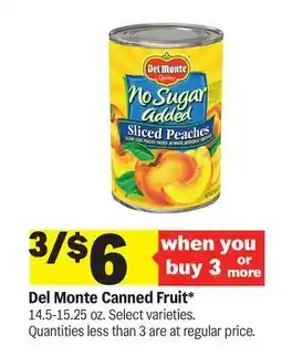 Meijer Del Monte Canned Fruit offer