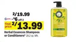 Meijer Herbal Essences Shampoos or Conditioners offer