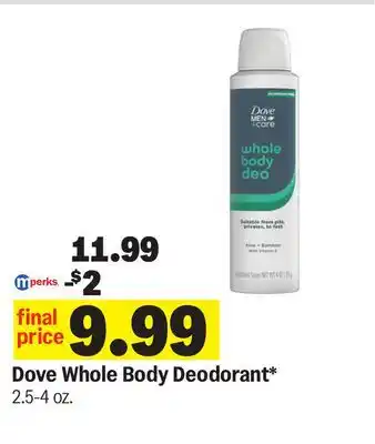 Meijer Dove Whole Body Deodorant offer