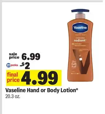Meijer Vaseline Hand or Body Lotion offer