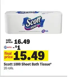 Meijer Scott 1000 Sheet Bath Tissue offer