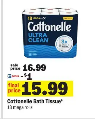 Meijer Cottonelle Bath Tissue offer