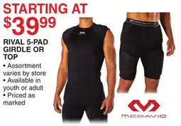 Dunham's Sports RIVAL 5-PAD GIRDLE OR TOP offer