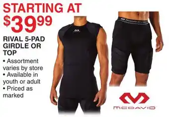 Dunham's Sports RIVAL 5-PAD GIRDLE OR TOP offer
