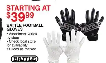 Dunham's Sports BATTLE FOOTBALL GLOVES offer