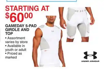 Dunham's Sports UNDER ARMOUR GAMEDAY 5-PAD GIRDLE AND TOP offer