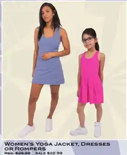 Dunham's Sports WOMEN'S YOGA JACKET, DRESSES OR ROMPERS offer