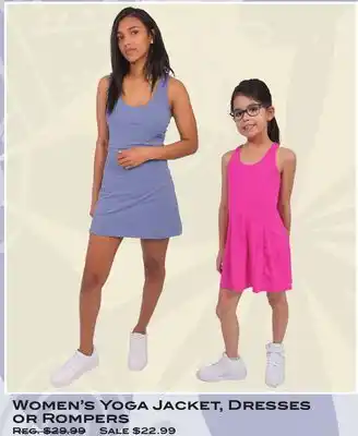 Dunham's Sports WOMEN'S YOGA JACKET, DRESSES OR ROMPERS offer