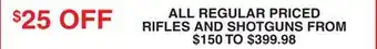Dunham's Sports ALL REGULAR PRICED RIFLES AND SHOTGUNS offer