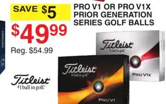Dunham's Sports PRO V1 OR PRO V1X PRIOR GENERATION SERIES GOLF BALLS offer