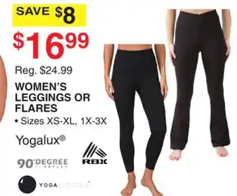 Dunham's Sports YOGALUX WOMEN'S LEGGINGS OR FLARES offer