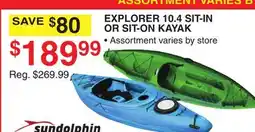 Dunham's Sports EXPLORER 10.4 SIT-IN OR SIT-ON KAYAK offer