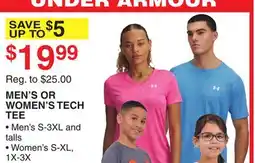 Dunham's Sports MEN'S OR WOMEN'S TECH TEE offer