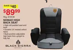Dunham's Sports NOMAD HIGH BACK SEAT offer