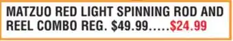 Dunham's Sports MATZUO RED LIGHT SPINNING ROD AND REEL COMBO offer