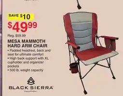 Dunham's Sports MESA MAMMOTH HARD ARM CHAIR offer