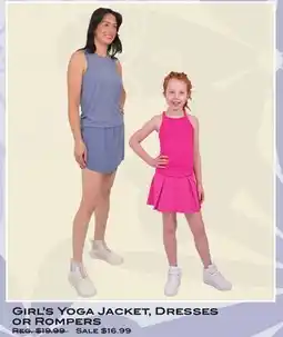 Dunham's Sports GIRL'S YOGA JACKET, DRESSES OR ROMPERS offer