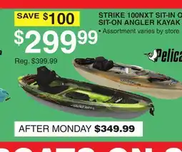 Dunham's Sports STRIKE 100NXT SIT-IN OR SIT-ON ANGLER KAYAK offer