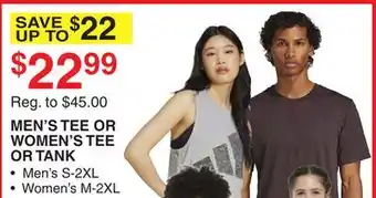 Dunham's Sports MEN'S TEE OR WOMEN'S TEE OR TANK offer