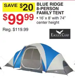 Dunham's Sports BLUE RIDGE 8-PERSON FAMILY TENT offer
