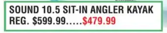 Dunham's Sports SOUND 10.5 SIT-IN ANGLER KAYAK offer