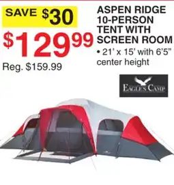 Dunham's Sports ASPEN RIDGE 10-PERSON TENT WITH SCREEN ROOM offer