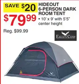 Dunham's Sports HIDEOUT 6-PERSON DARK ROOM TENT offer