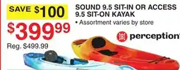 Dunham's Sports SOUND 9.5 SIT-IN OR ACCESS 9.5 SIT-ON KAYAK offer