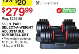 Dunham's Sports SELECT-A-WEIGHT ADJUSTABLE DUMBBELL SET offer