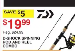 Dunham's Sports D-SHOCK SPINNING ROD AND REEL COMBO offer