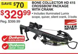 Dunham's Sports BONE COLLECTOR HD 415 CROSSBOW PACKAGE WITH CRANK offer
