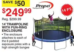 Dunham's Sports 14' TRAMPOLINE WITH FUN-RING ENCLOSURE offer