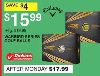 Dunham's Sports WARBIRD SERIES GOLF BALLS offer