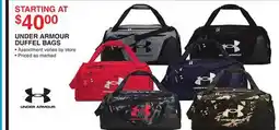 Dunham's Sports UNDER ARMOUR DUFFEL BAGS offer