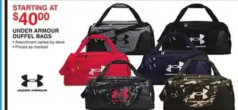 Dunham's Sports UNDER ARMOUR DUFFEL BAGS offer