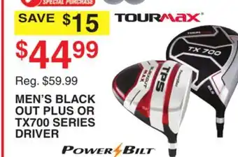 Dunham's Sports MEN'S BLACK OUT PLUS OR TX700 SERIES DRIVER offer