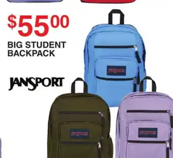 Dunham's Sports JANSPORT BIG STUDENT BACKPACK offer