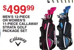 Dunham's Sports CALLAWAY MEN'S 12-PIECE OR WOMEN'S 11-PIECE CALLAWAY STRATA GOLF PACKAGE SET offer
