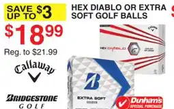 Dunham's Sports HEX DIABLO OR EXTRA SOFT GOLF BALLS offer
